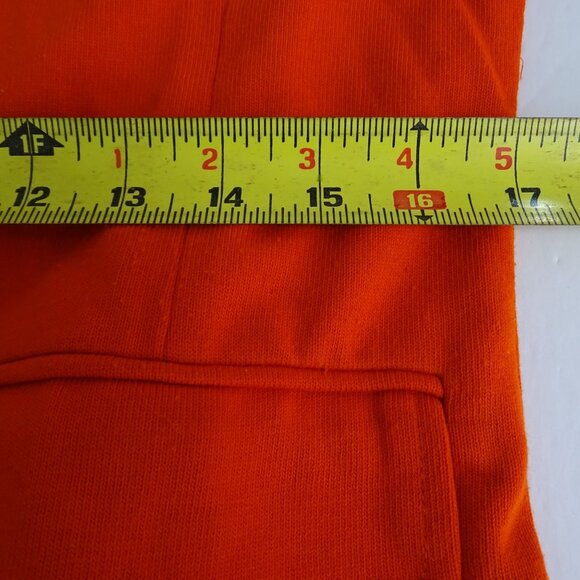 J Crew Orange Double Breasted Knit Blazer Jacket Women Size S 3/4 Sleeve Work - Picture 7 of 9